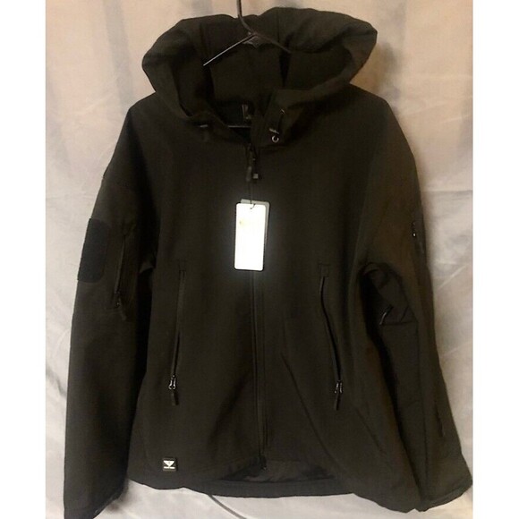 Pave Hawk Tactical Sharkskin Black Jacket w/hood Men's 2/3XL New With Tags - Picture 2 of 14